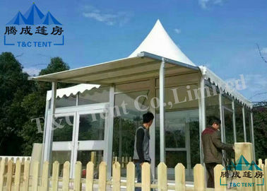 サイズ柔らかいポリ塩化ビニールの壁/ガラス壁が付いている電流を通された透明なホテルの鐘テント