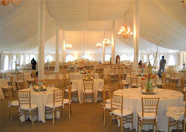 30x50m党SGSのための二重上塗を施してあるポリ塩化ビニールの白く明確な屋根の結婚式のテント