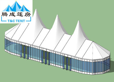 レンタル ビジネスのための透明のアルミニウム フレーム白いポリ塩化ビニールの耐火性/防水おおいのテント