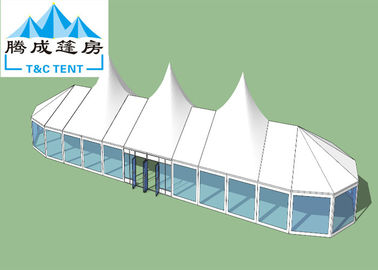 レンタル ビジネスのための透明のアルミニウム フレーム白いポリ塩化ビニールの耐火性/防水おおいのテント