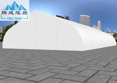 20x40mの白ポリ塩化ビニールのカーブのゆとり抵抗力がある500人のSeaterの風と結婚するためのアルミニウム フレームのテント