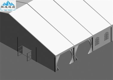白いポリ塩化ビニールの屋根の玄関ひさし党おおいのテント25x45Mの雪の抵抗力があるヨーロッパ式